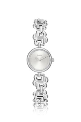 Pulsera en tono plateado con monograma Double B, Assorted-Pre-Pack