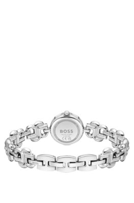 Silver-tone watch with monogram-link bracelet, Assorted-Pre-Pack