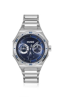 Reloj #GRAIL SPORT de tono plateado con esfera azul, Assorted-Pre-Pack