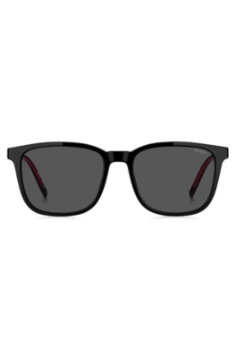 Gafas de sol de acetato negro con detalles en rojo, Assorted-Pre-Pack