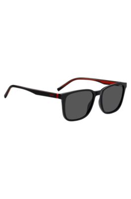 Gafas de sol de acetato negro con detalles en rojo, Assorted-Pre-Pack