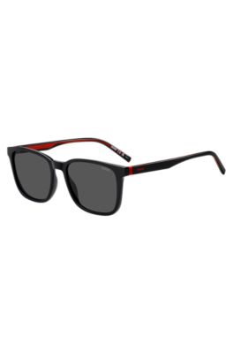 Gafas de sol de acetato negro con detalles en rojo, Assorted-Pre-Pack