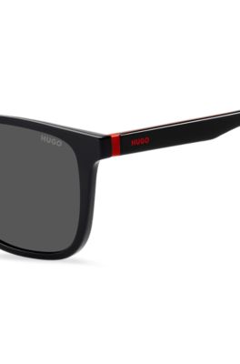 Gafas de sol de acetato negro con detalles en rojo, Assorted-Pre-Pack
