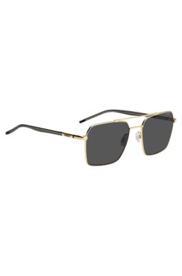 Gafas de sol de doble puente en oro y negro, Assorted-Pre-Pack