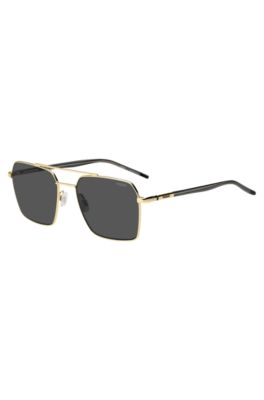 Gafas de sol de doble puente en oro y negro, Assorted-Pre-Pack