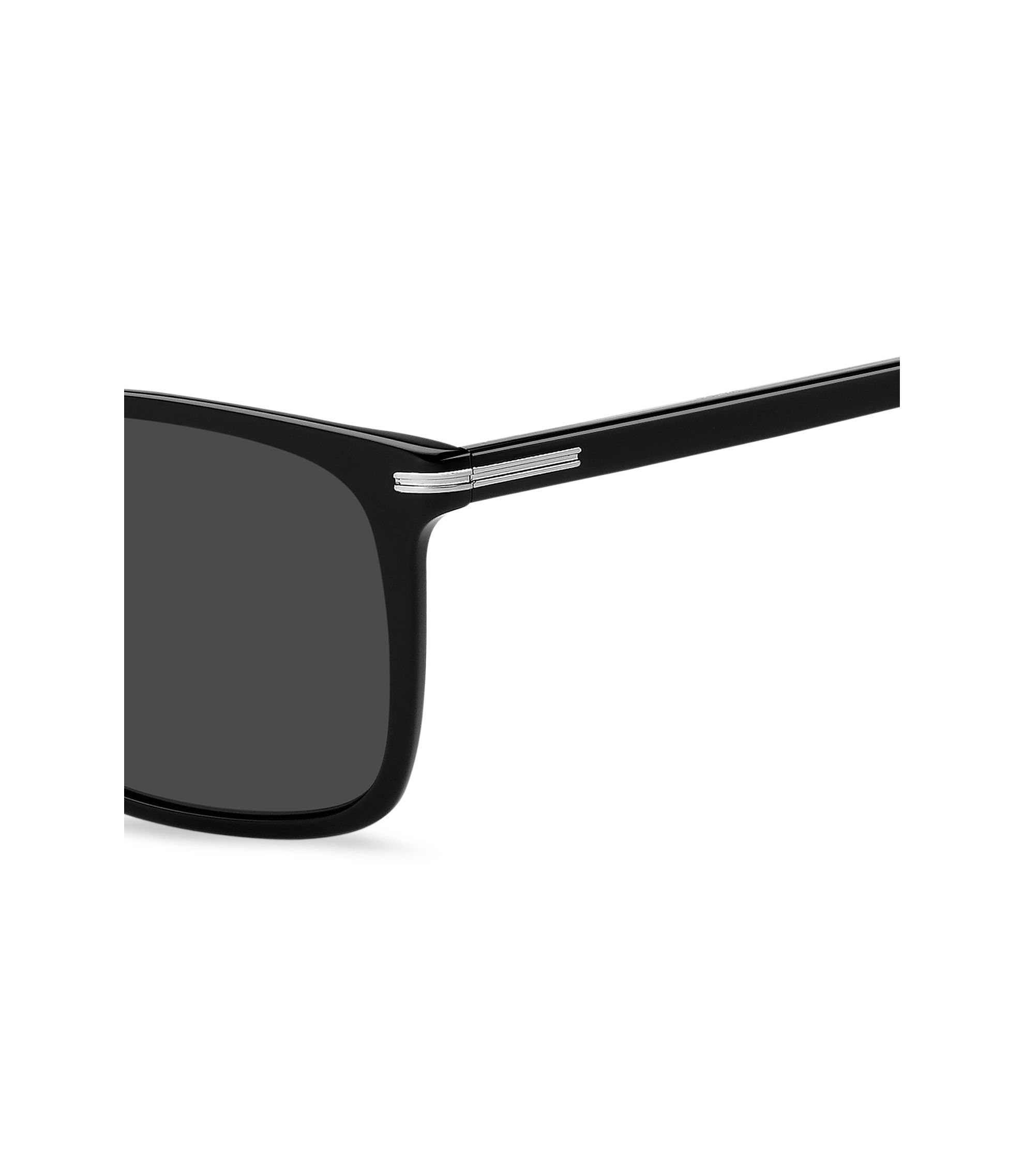 BOSS - Black-acetate sunglasses with silver-tone trims