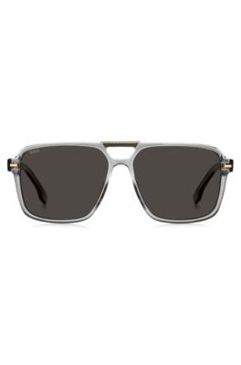 Transparent-acetate sunglasses with carbon-fibre detailing, Assorted-Pre-Pack