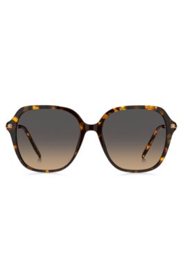 Gafas de sol de acetato color habana con patillas en tono dorado, Assorted-Pre-Pack
