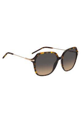 Gafas de sol de acetato color habana con patillas en tono dorado, Assorted-Pre-Pack
