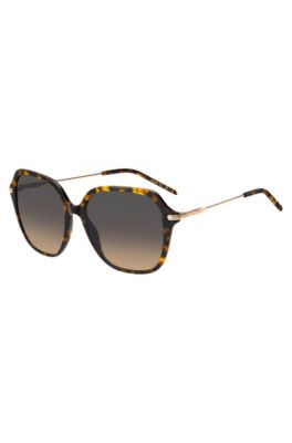 Havana-acetate sunglasses with gold-tone temples, Assorted-Pre-Pack