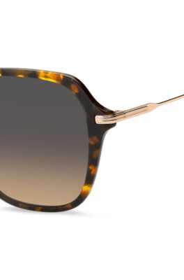 Gafas de sol de acetato color habana con patillas en tono dorado, Assorted-Pre-Pack