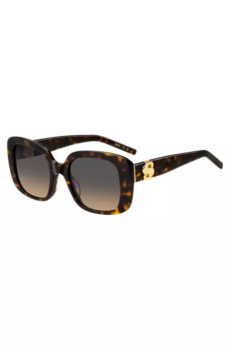 Havana-acetate sunglasses with Double B monogram