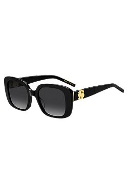 Black-acetate sunglasses with Double B monogram