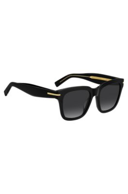 Black-acetate sunglasses with gold-tone detail, Assorted-Pre-Pack
