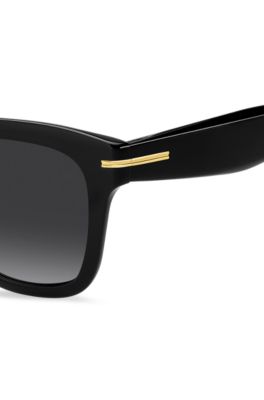 Black-acetate sunglasses with gold-tone detail, Assorted-Pre-Pack