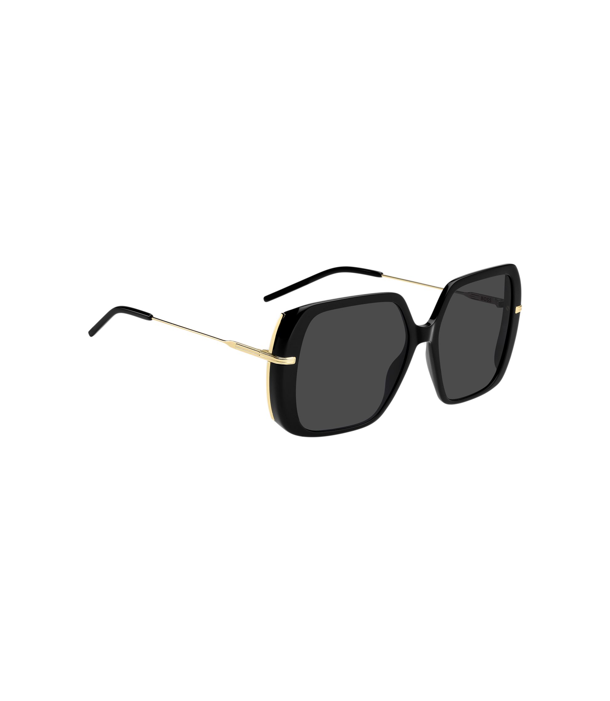 Hugo Boss Black Sunglasses with Gold Accents Boss 1406 Black With Gold Accents Sunglasses Pre Owned | eBay main image 4