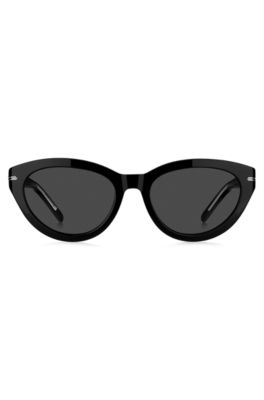 Gafas de sol de acetato negro con detalles en tono plateado, Assorted-Pre-Pack