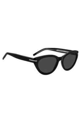 Gafas de sol de acetato negro con detalles en tono plateado, Assorted-Pre-Pack