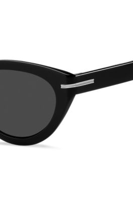 Gafas de sol de acetato negro con detalles en tono plateado, Assorted-Pre-Pack