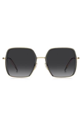 Grey-acetate sunglasses with gold-tone metal, Assorted-Pre-Pack