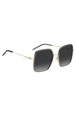 Grey-acetate sunglasses with gold-tone metal, Assorted-Pre-Pack