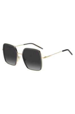 Grey-acetate sunglasses with gold-tone metal, Assorted-Pre-Pack