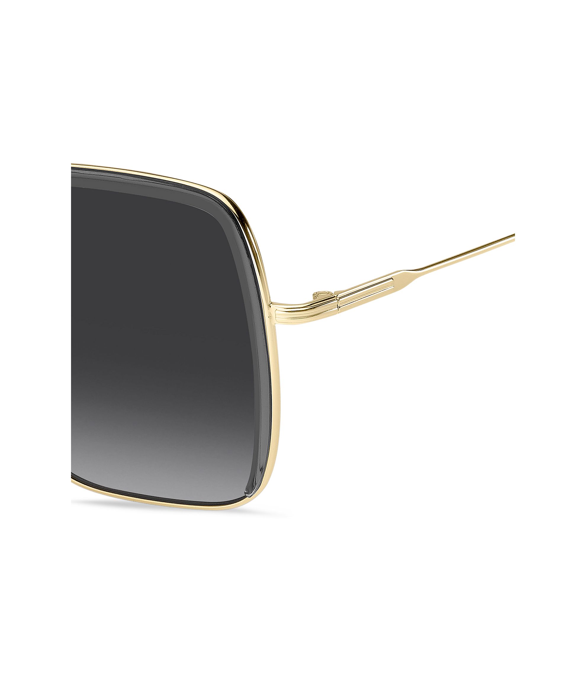 BOSS - Grey-acetate sunglasses with gold-tone metal display picture 2