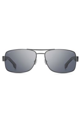 Flat-hinge sunglasses with double bridge, Assorted-Pre-Pack