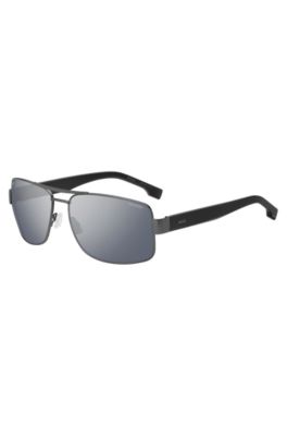 Flat-hinge sunglasses with double bridge, Assorted-Pre-Pack