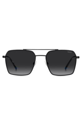 Gafas de sol de doble puente en negro y azul, Assorted-Pre-Pack