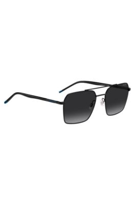 Gafas de sol de doble puente en negro y azul, Assorted-Pre-Pack