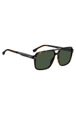 Havana-acetate sunglasses with carbon-fibre temples, Assorted-Pre-Pack