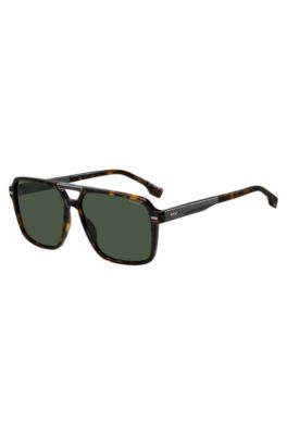 Havana-acetate sunglasses with carbon-fibre temples, Assorted-Pre-Pack