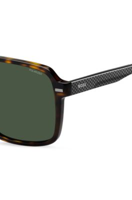 Havana-acetate sunglasses with carbon-fibre temples, Assorted-Pre-Pack