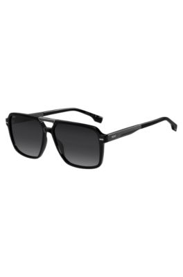 Black-acetate sunglasses with carbon-fibre temples, Assorted-Pre-Pack