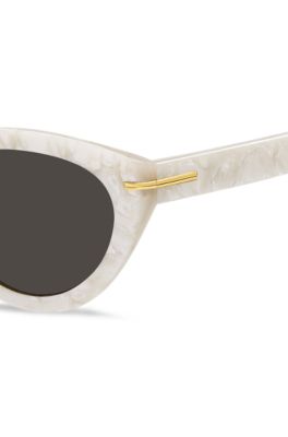 Patterned-acetate sunglasses with gold-tone detail, Assorted-Pre-Pack