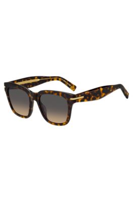 Havana-acetate sunglasses with gold-tone detail, Assorted-Pre-Pack