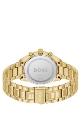 Gold-tone watch with silver-white dial, Assorted-Pre-Pack
