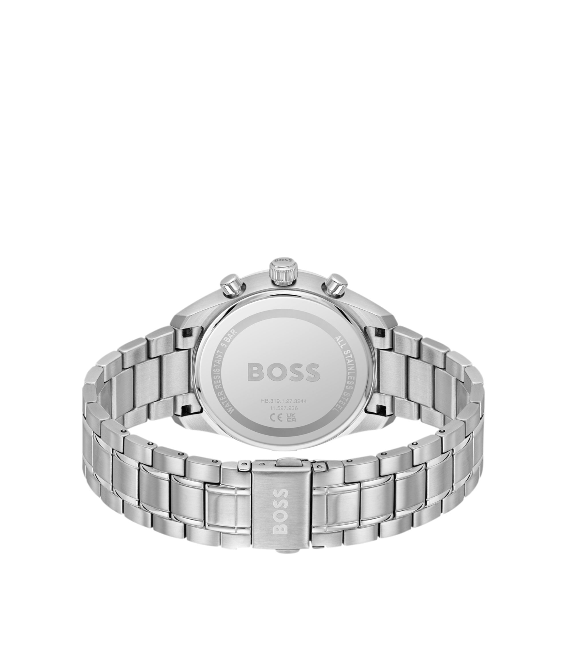 BOSS - Steel-bracelet watch with black dial
