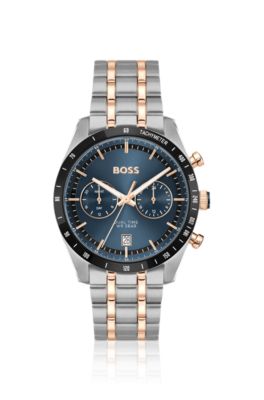 TOURMASTER Reloj con esfera azul y pulsera en dos tonos, Assorted-Pre-Pack