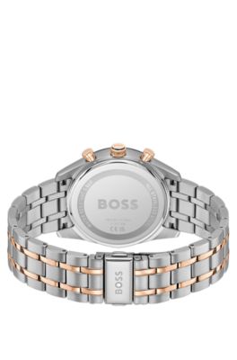 TOURMASTER Reloj con esfera azul y pulsera en dos tonos, Assorted-Pre-Pack