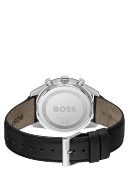 Tourmaster Reloj con esfera negra y correa de piel negra, Assorted-Pre-Pack