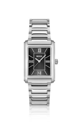 Reloj con esfera principal negra y pulsera de eslabones en H , Assorted-Pre-Pack