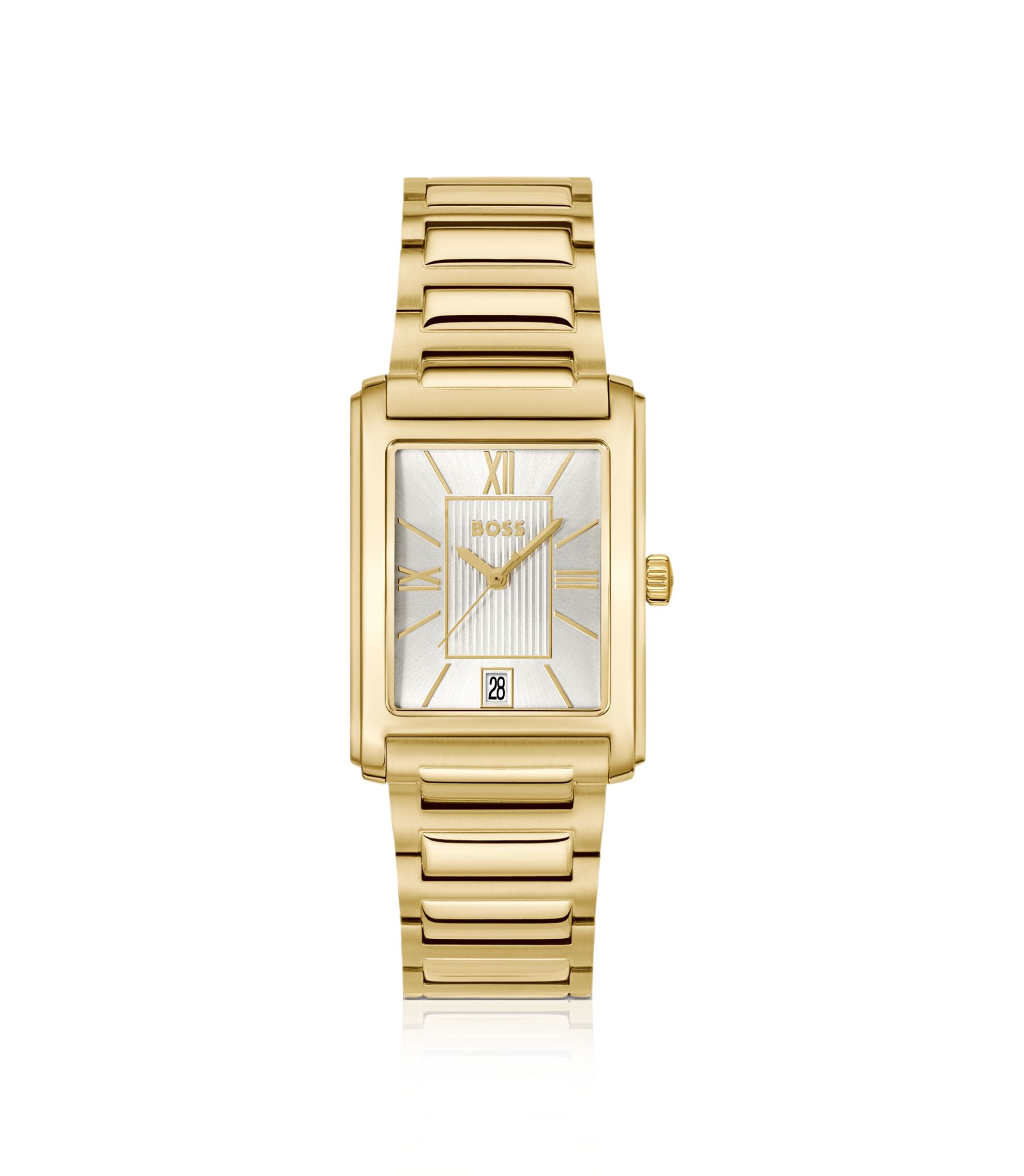 BOSS - Principle gold-tone watch with silver-white dial display picture 3