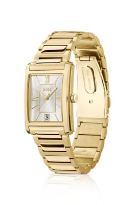 Principle gold-tone watch with silver-white dial, Assorted-Pre-Pack