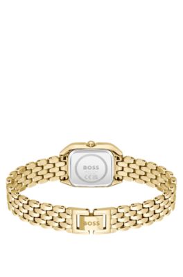 Reloj Mae Petite en tono dorado con esfera borgo&ntilde;a, Assorted-Pre-Pack