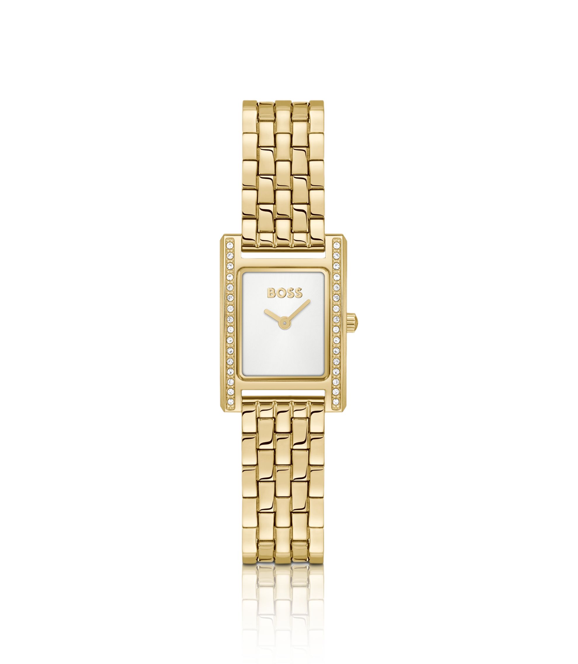 BOSS - White-dial watch in a gold effect
