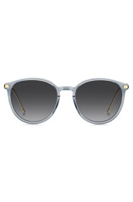 Blue-gray sunglasses with gold-tone temples, Assorted-Pre-Pack
