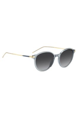 Blue-gray sunglasses with gold-tone temples, Assorted-Pre-Pack