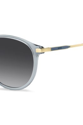 Blue-gray sunglasses with gold-tone temples, Assorted-Pre-Pack